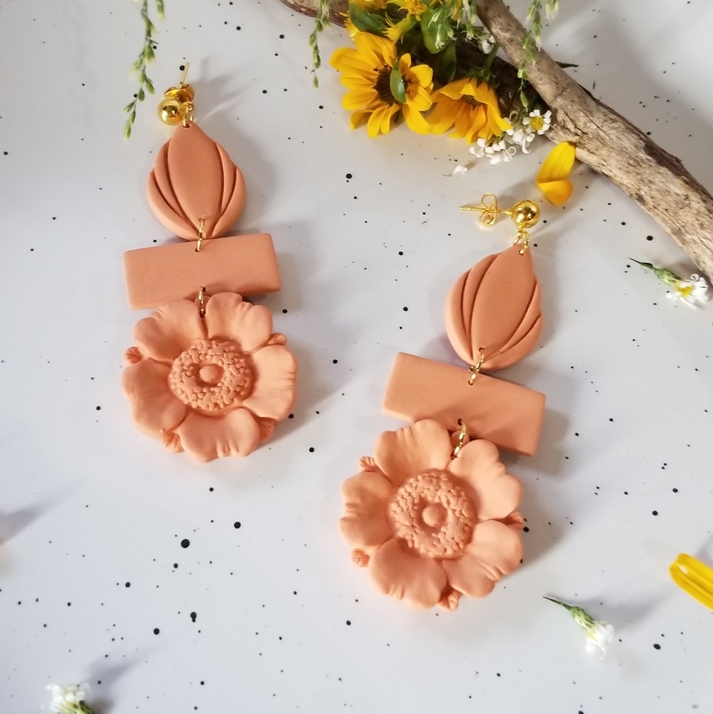 Handcrafted polymer clay earrings